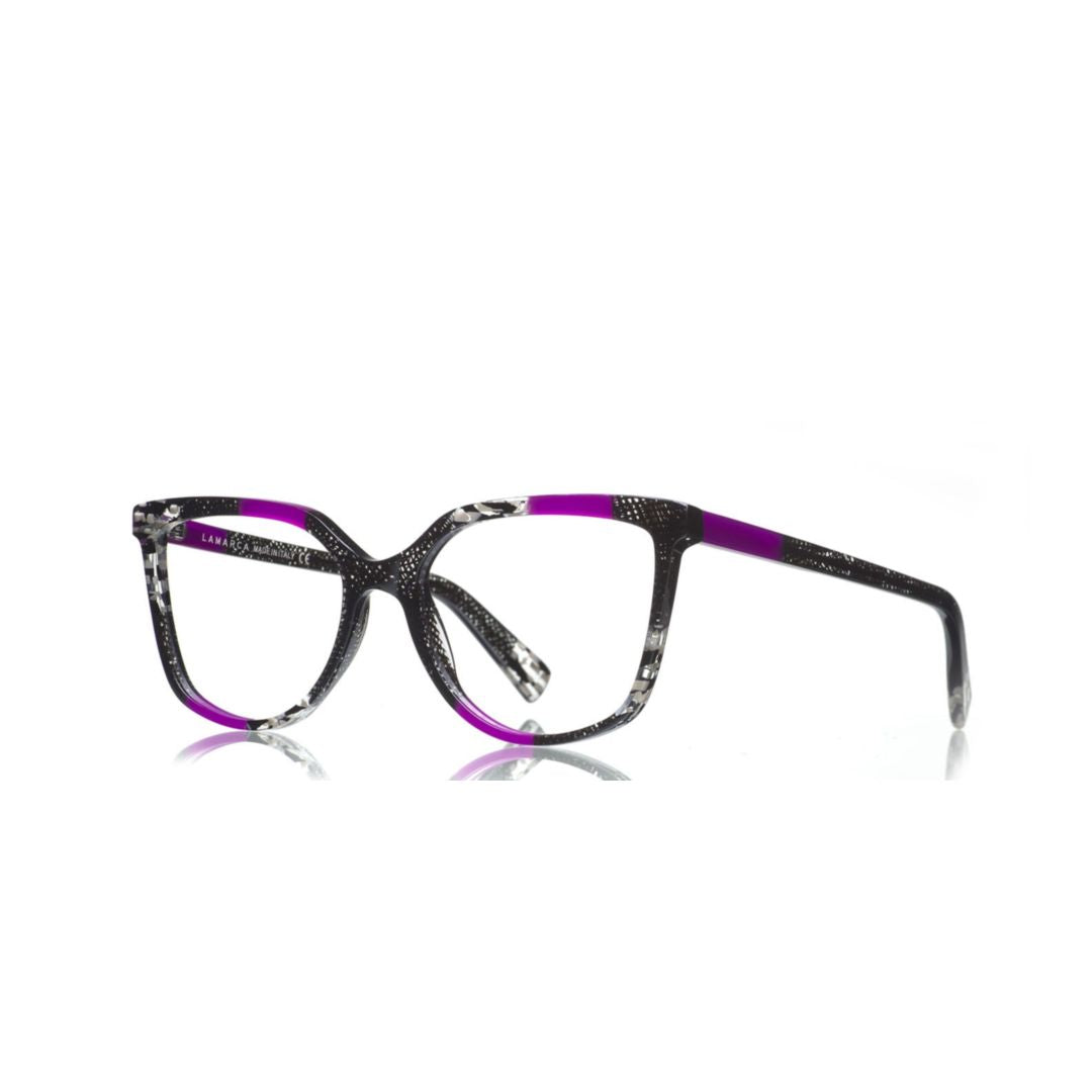 Mosaico 154 Bold Square Frame Eyeglasses with Mosaic Pattern