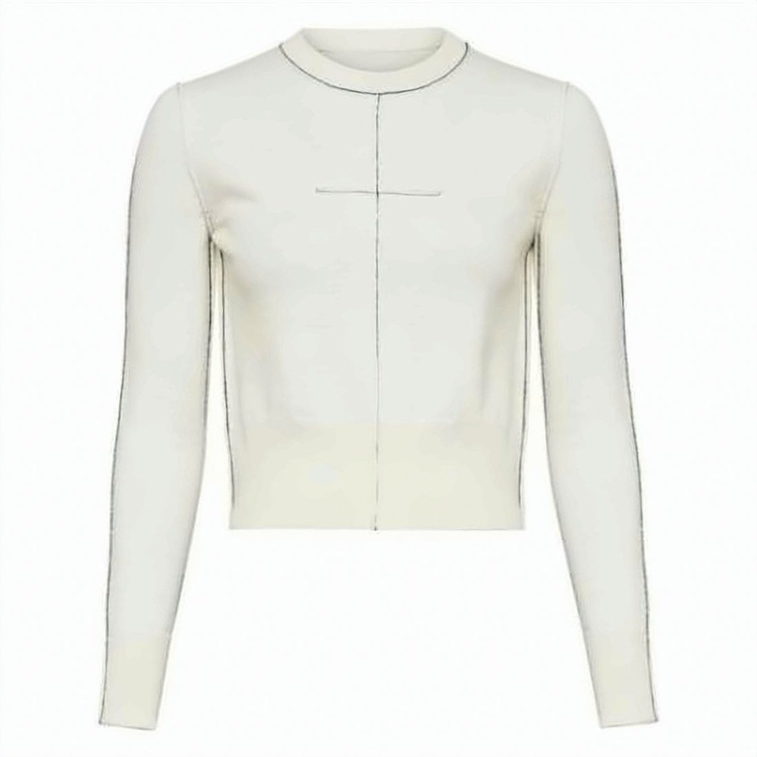 Cropped Cardigan with Design