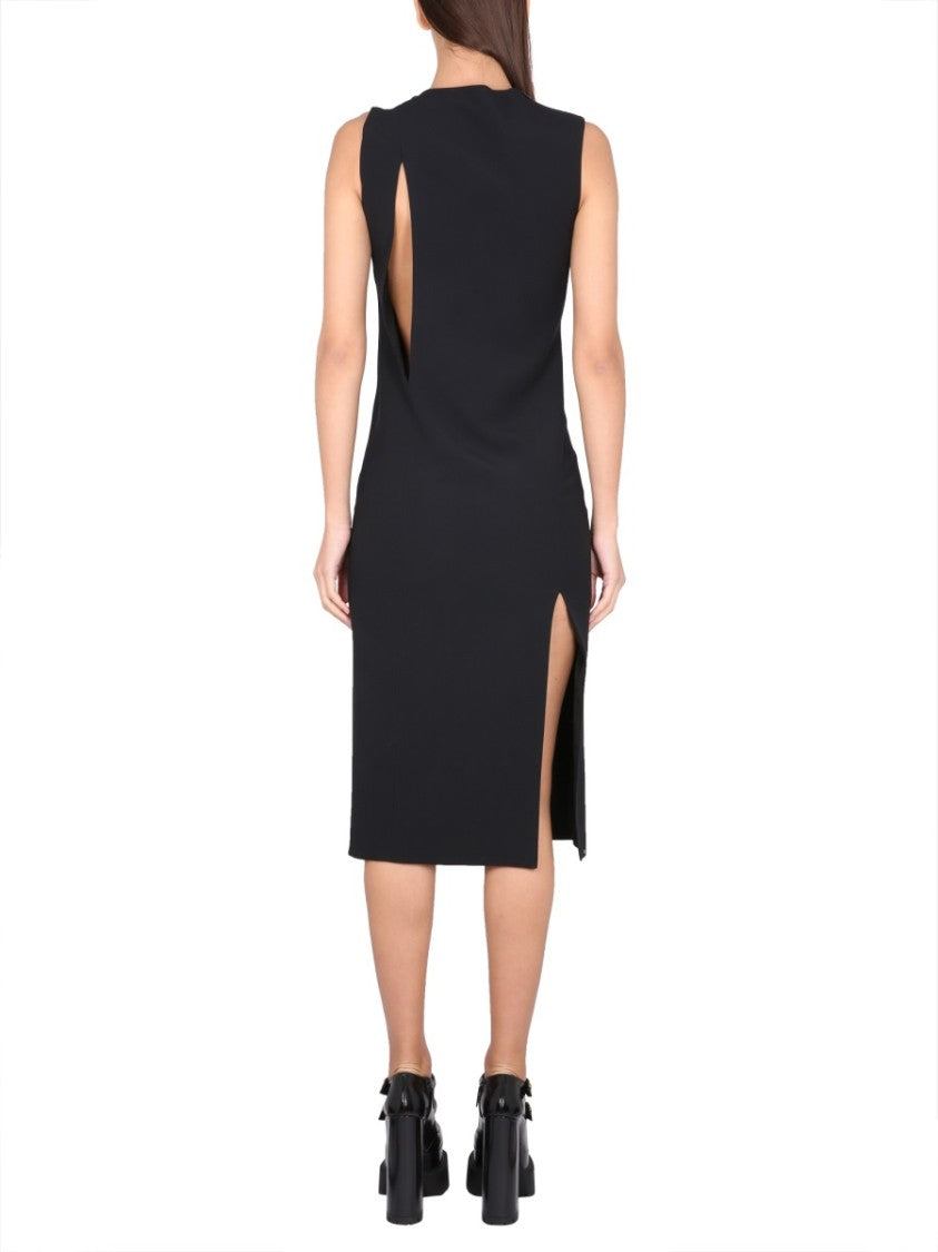 Sleeveless Midi Dress With Cutouts