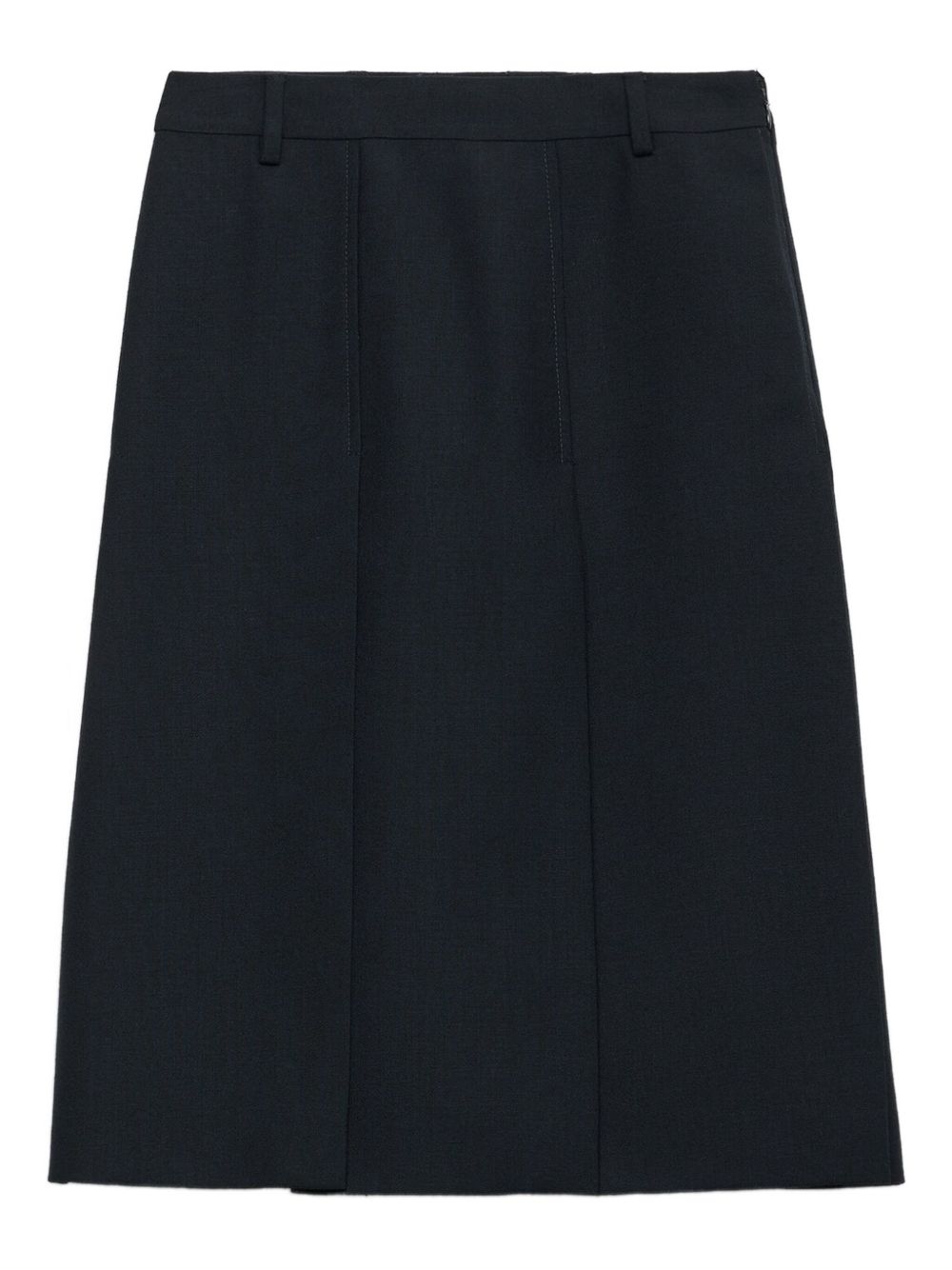 Tailored Black Midi Skirt