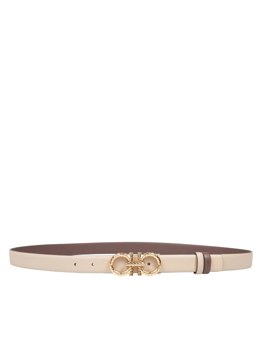 Reversible Leather Gancini Belt