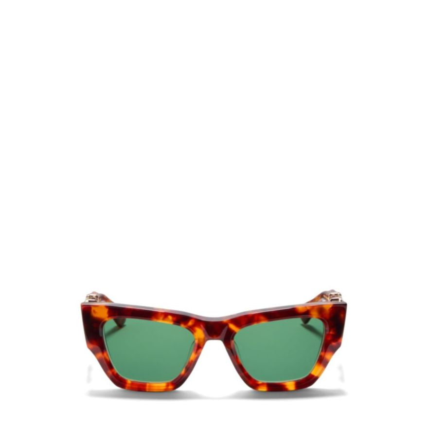 V - Sette Angular Tortoiseshell Sunglasses