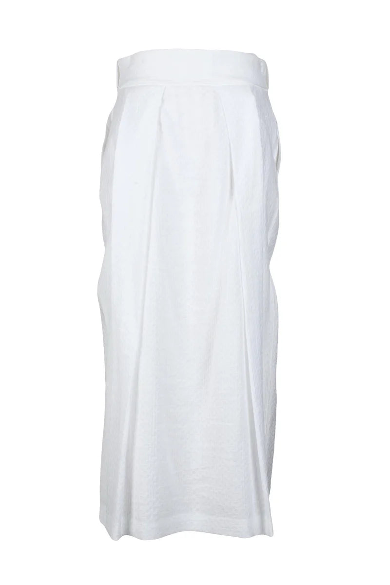 Long Skirt Cotton Viscose Polyamide - White