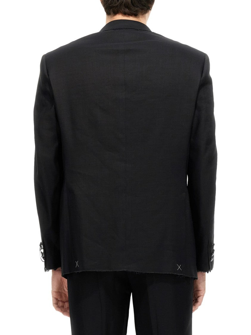 Single-Breasted Jacket With Peaked Lapels