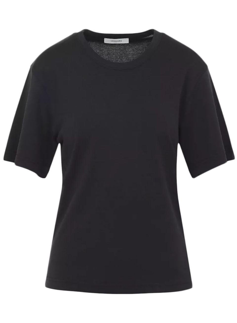 Ribbed Cotton T-Shirt With Classic Round Neckline