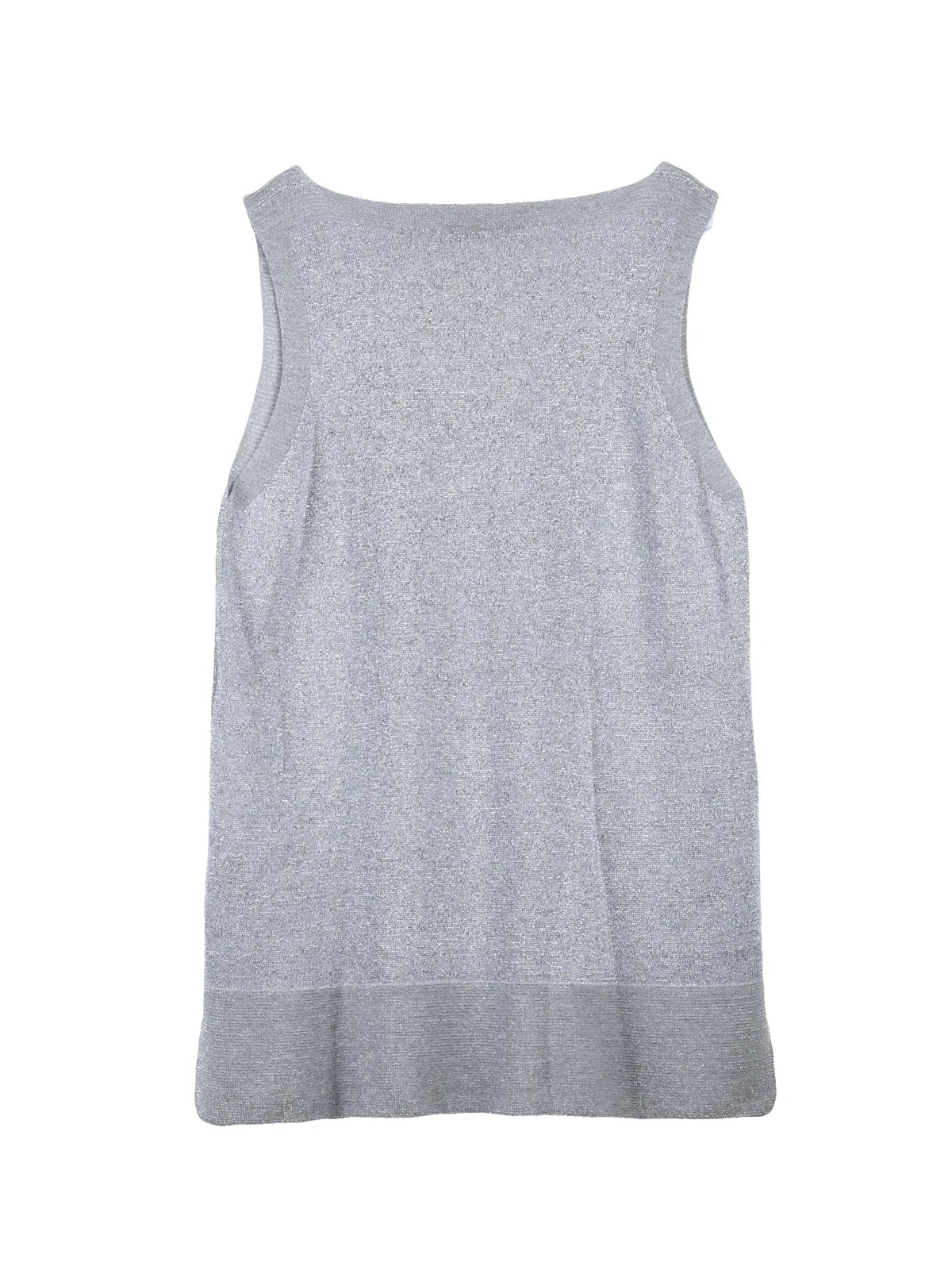 Silver Cotton Viscose Polyester Polyamide Metallic Top