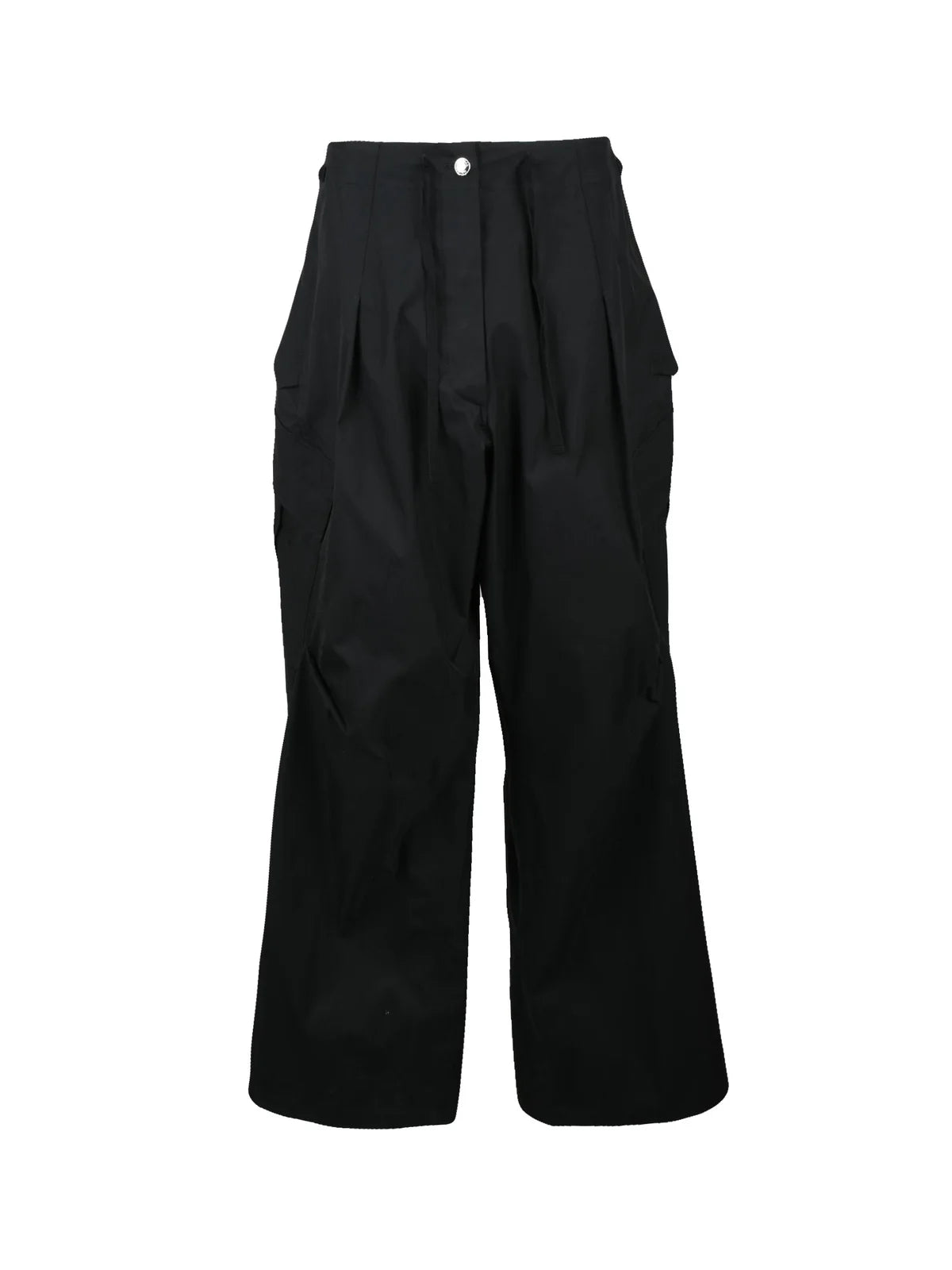 High-Waisted Cargo Pants - Black