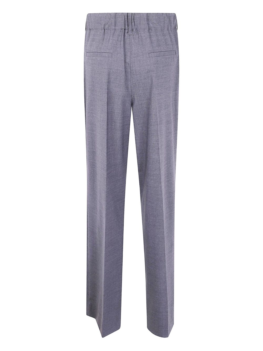 Charcoal Grey Trousers With Front Pleats