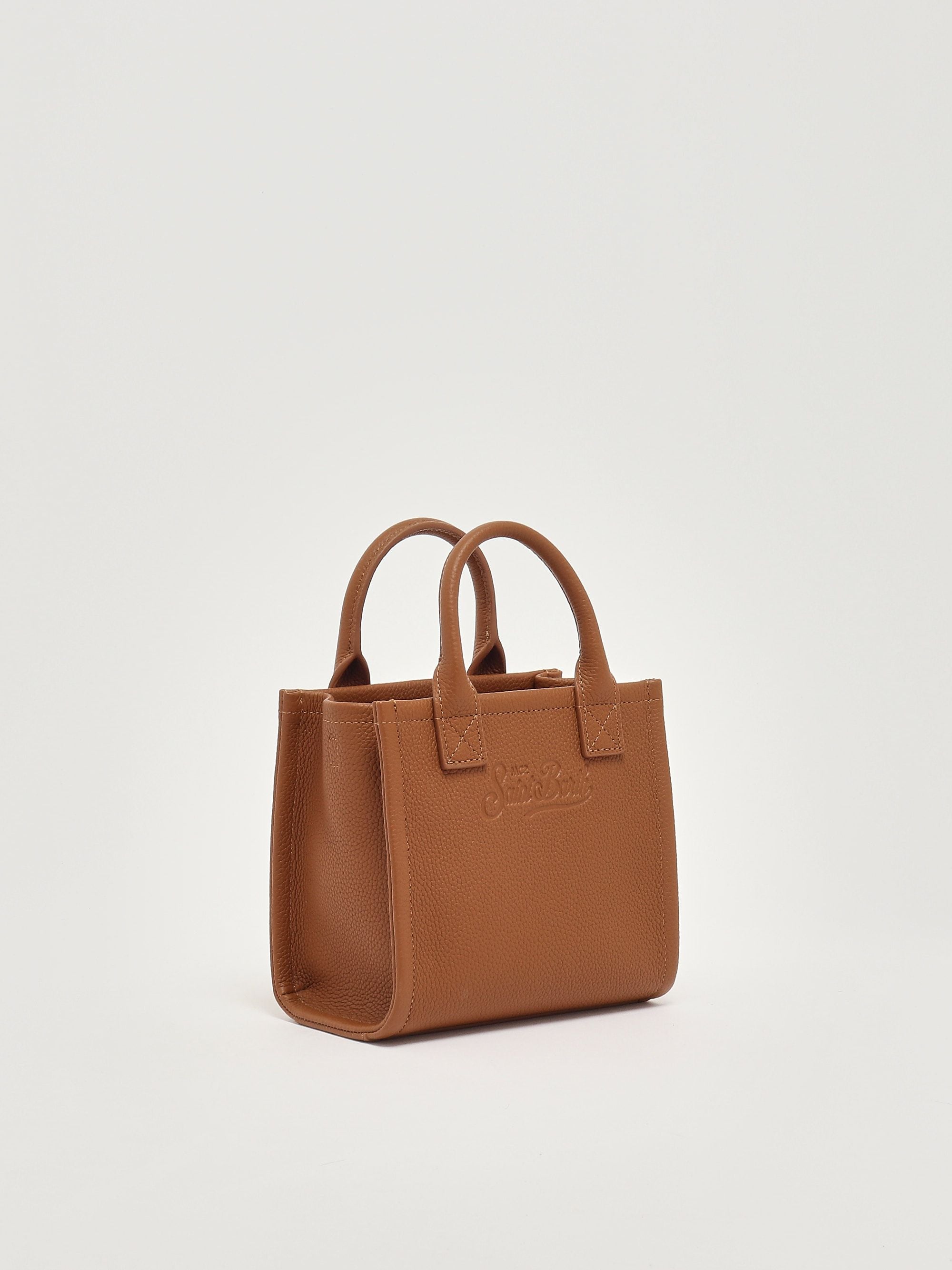 Rectangular Structured Handbag With Embossed Detail