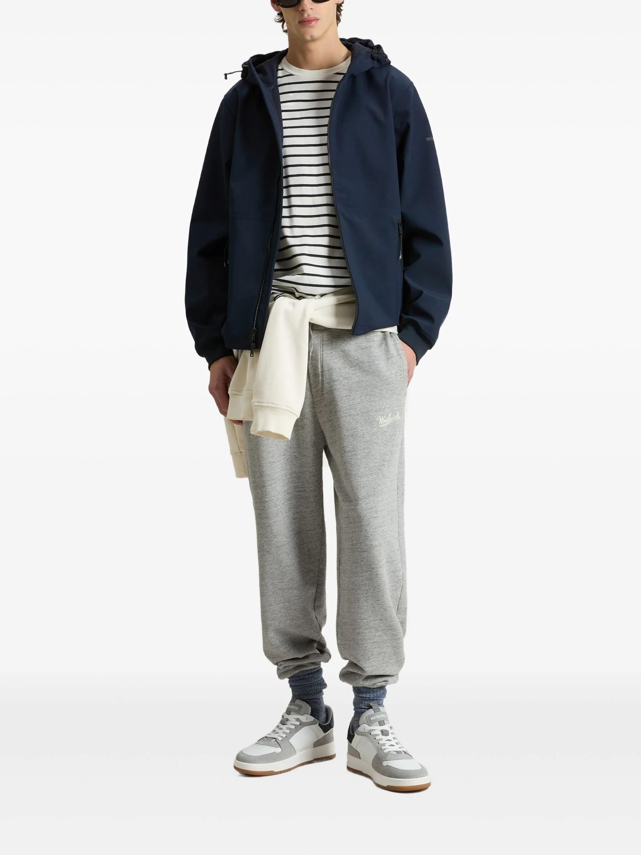 Blue Soft Shell Full Zip Hoodie