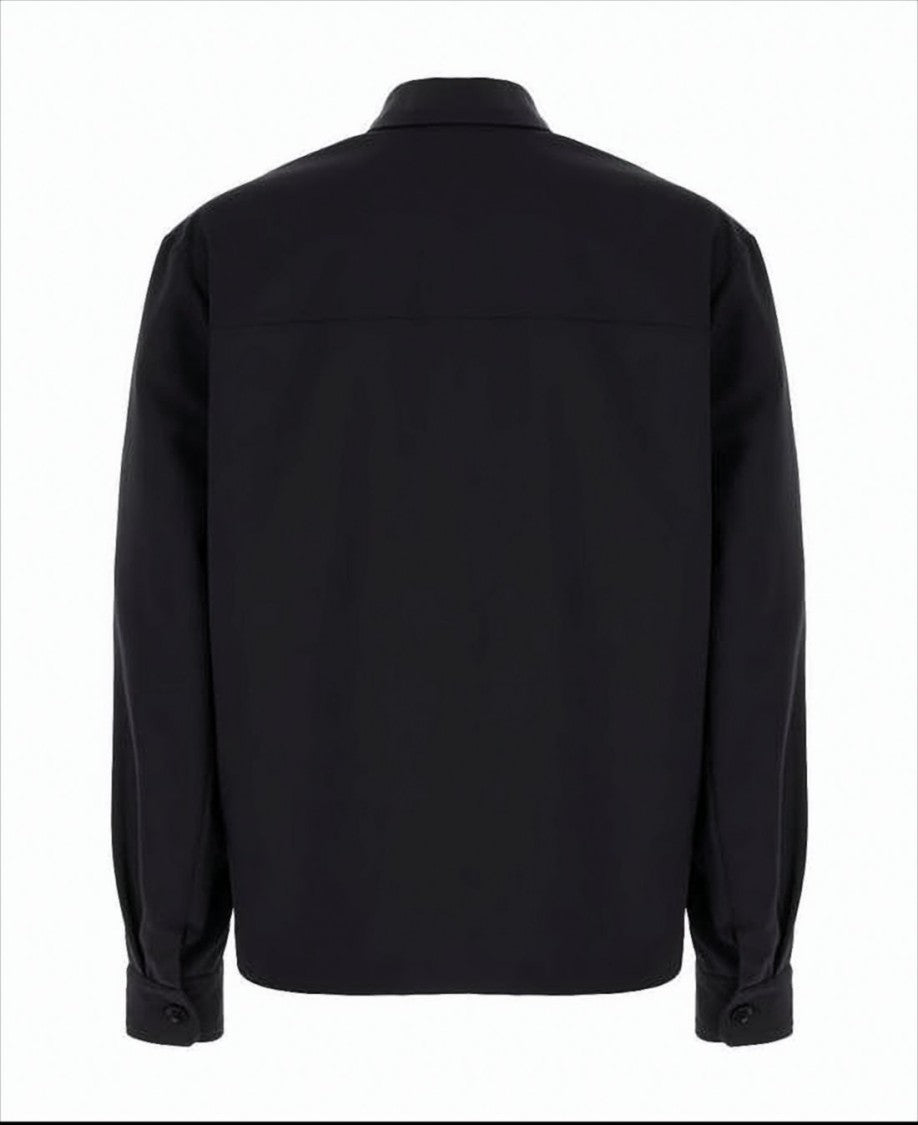 Long-Sleeve Casual Shirt with Structured Collar