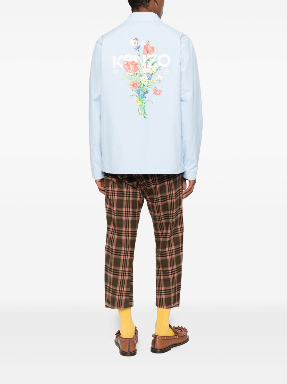 Light Blue Floral Print Jacket