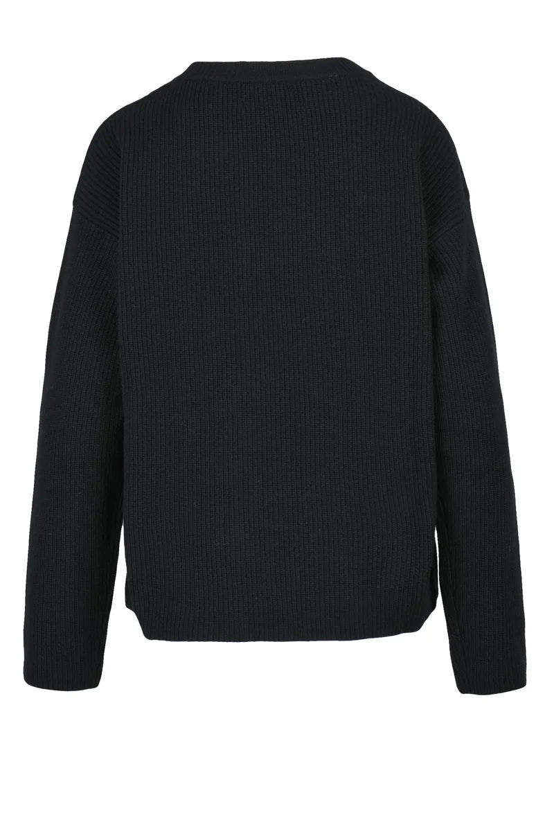 Ribbed Sweater - Black