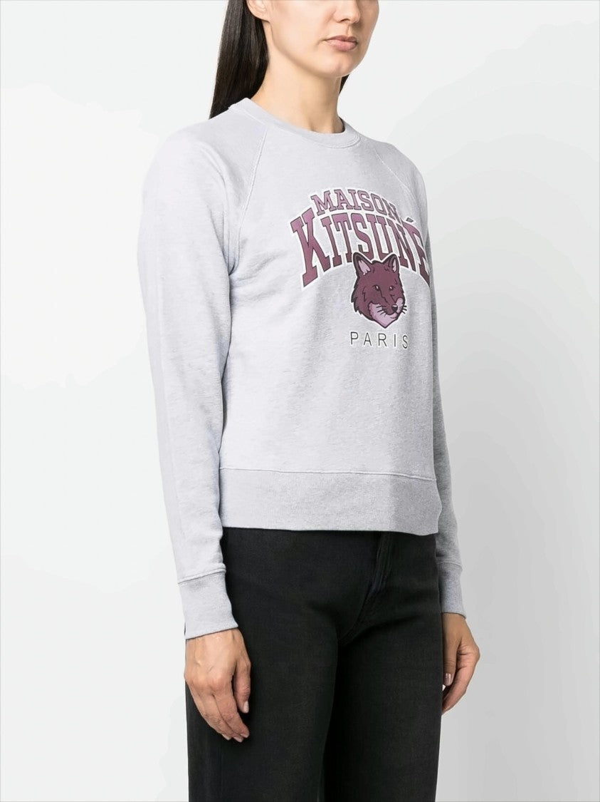 Casual Graphic Print Sweatshirt With Fox Head Design