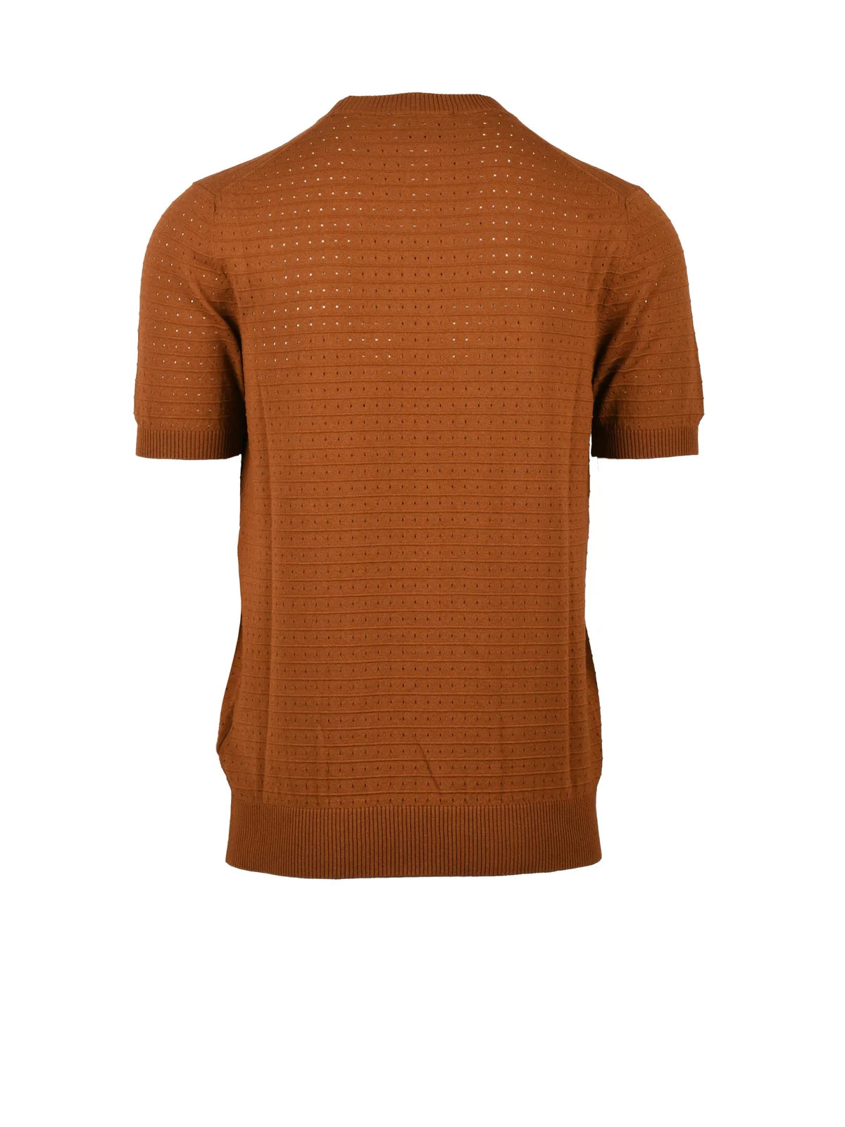 Multicolor Cotton Polyester Crew Neck Knitwear Top