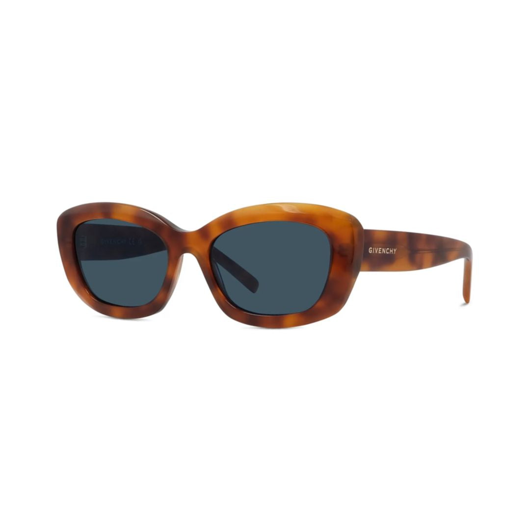 Gv40121i Rectangular Tortoiseshell Sunglasses with Dark Lenses