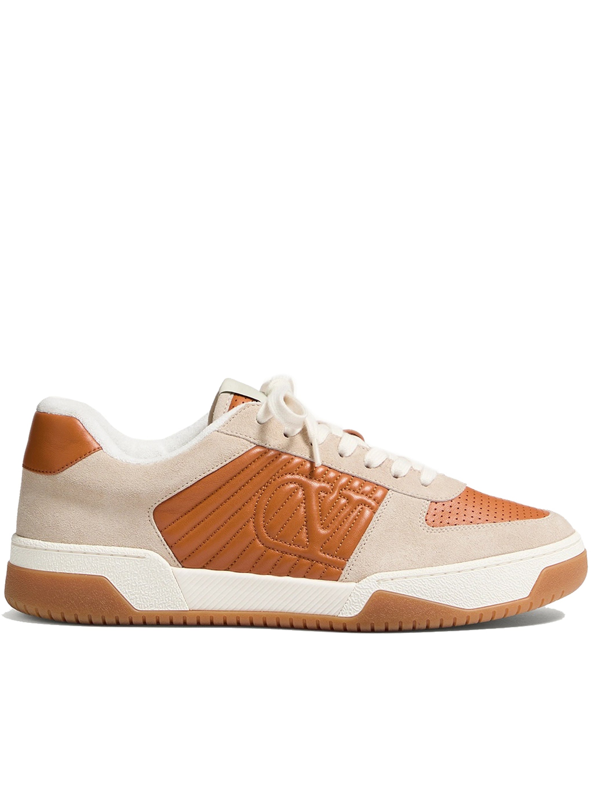Tan Sneakers Low-Top Smooth Leather Sneakers
