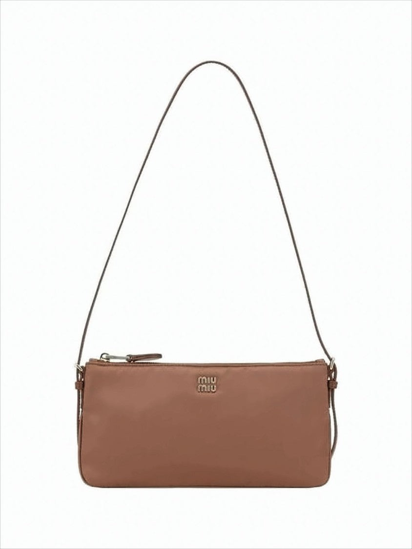 Rectangular Silk and Viscose Rayon Shoulder Bag