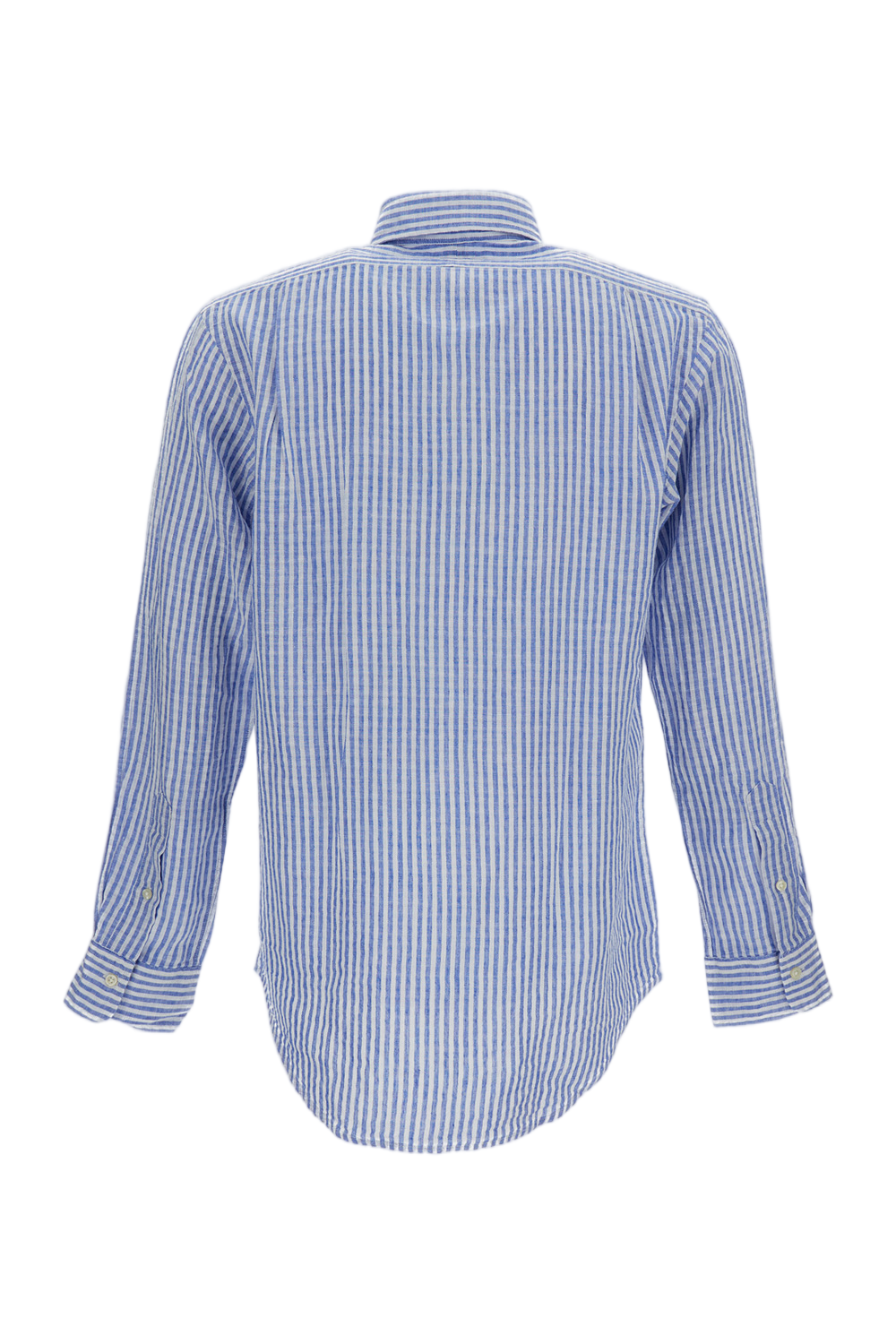 Seersucker Stripe Shirt With Embroidered Logo Detail