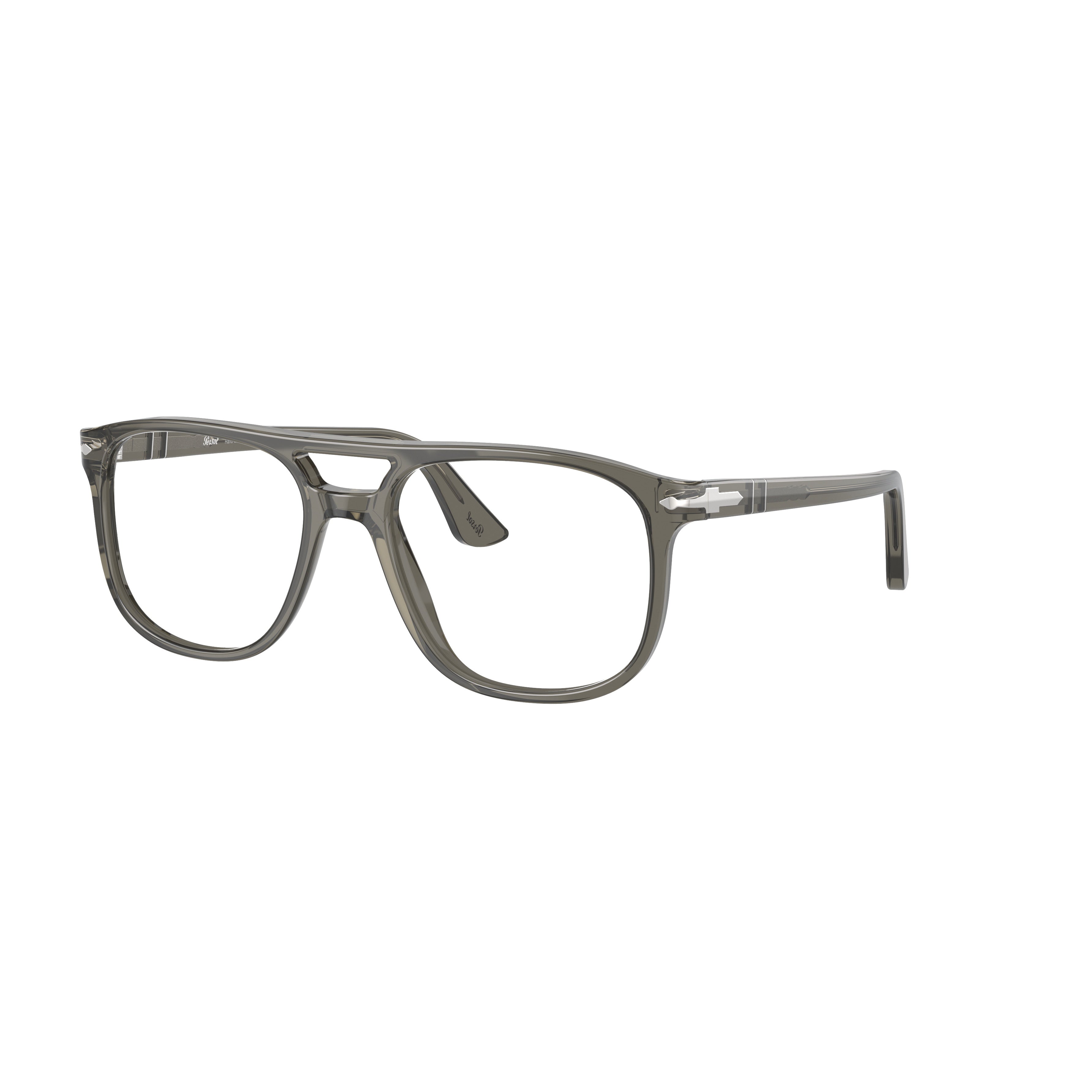 0po3329v Translucent Grey Acetate Aviator Eyeglasses