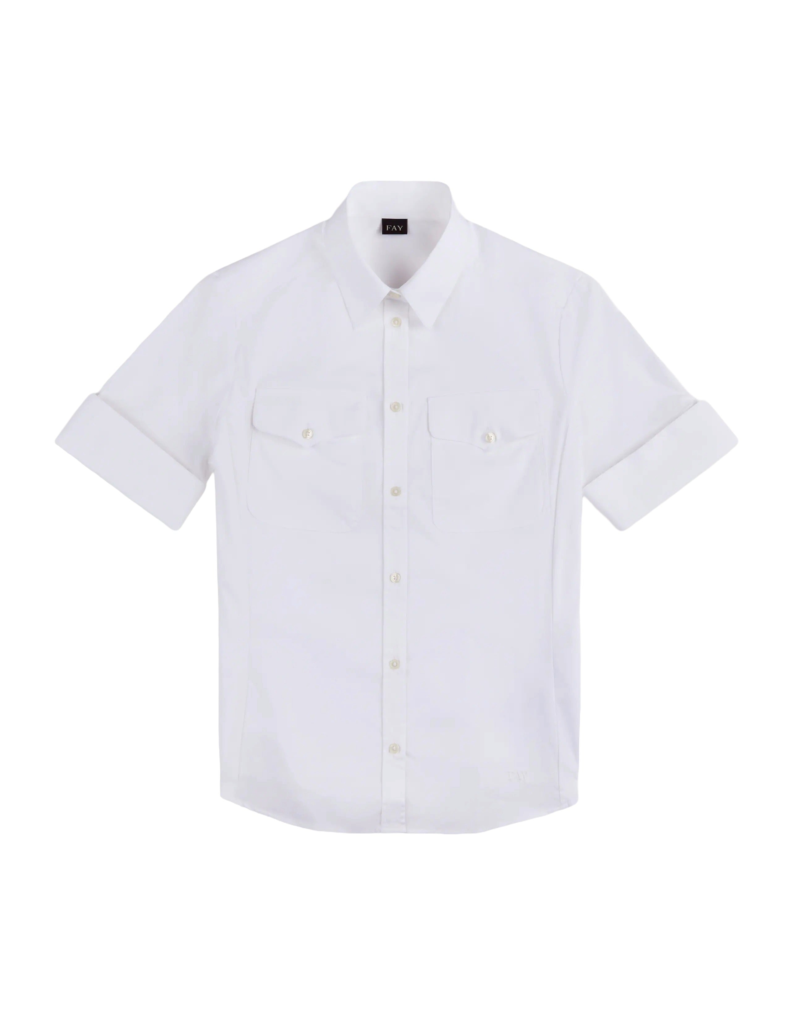 Tailored Short-Sleeved Shirt with Classic Collar