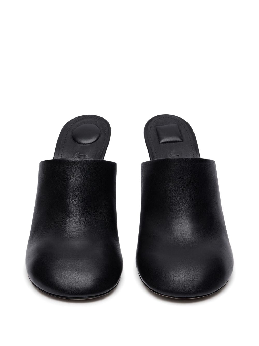 Slip-On Sandals with Geometric High Heel Design