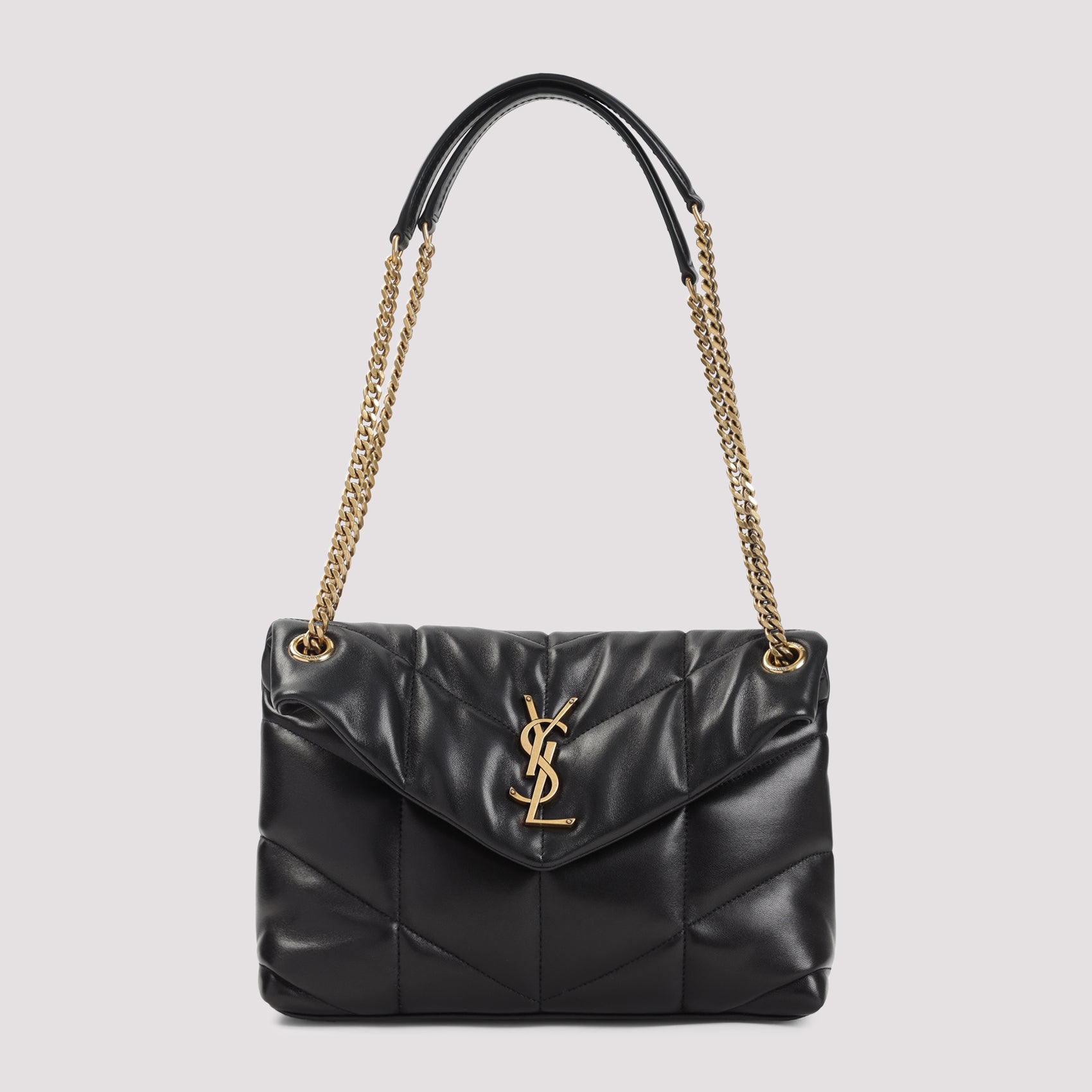 Quilted Puffer Handbag with Chain Strap