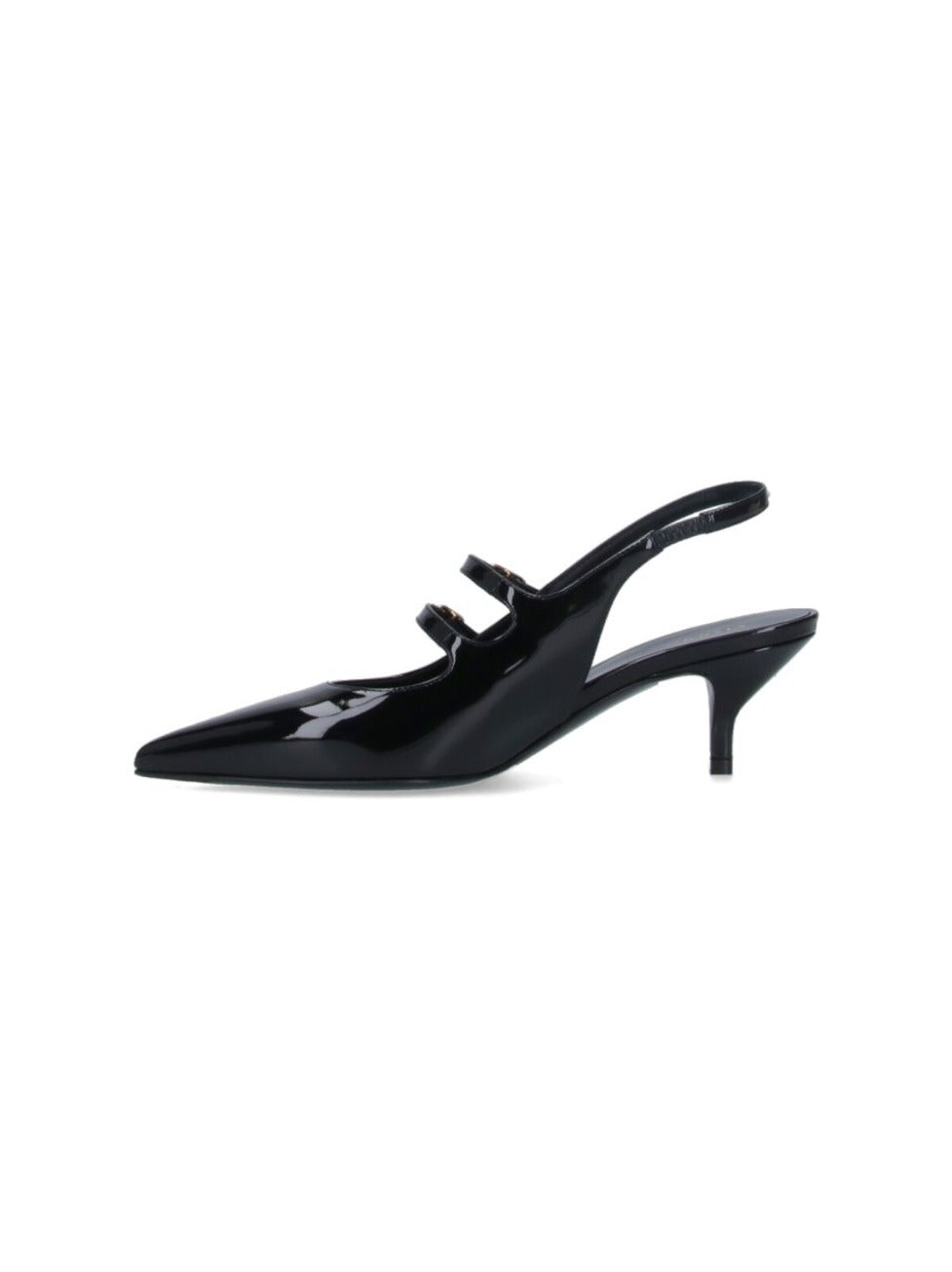 Pointed Toe Slingback Pumps With Dual Adjustable Straps