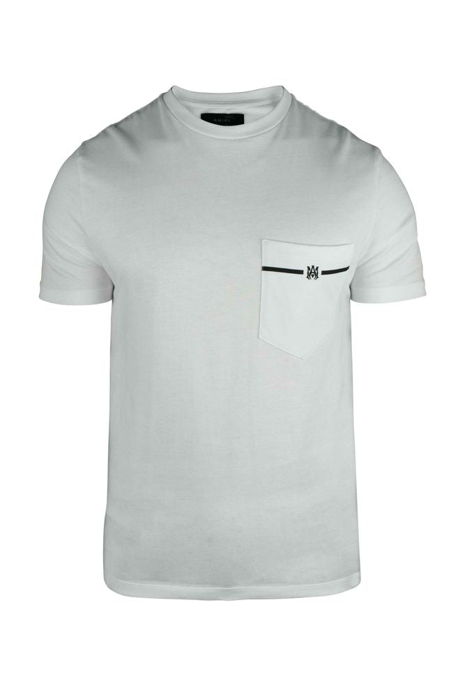 White Cotton T-Shirt With Signature Logo Details