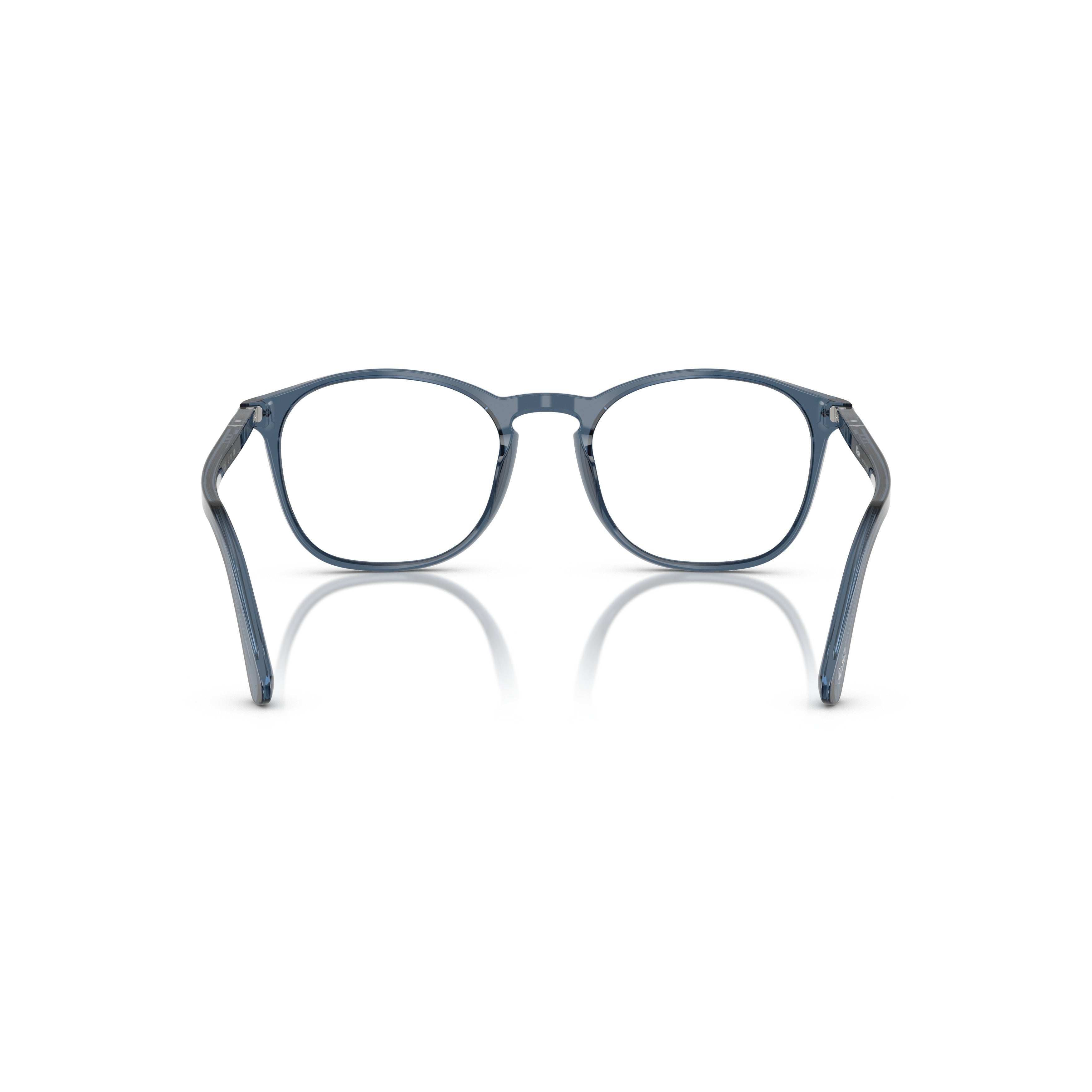 0po3007vm Translucent Blue Acetate Eyeglasses with Keyhole Bridge