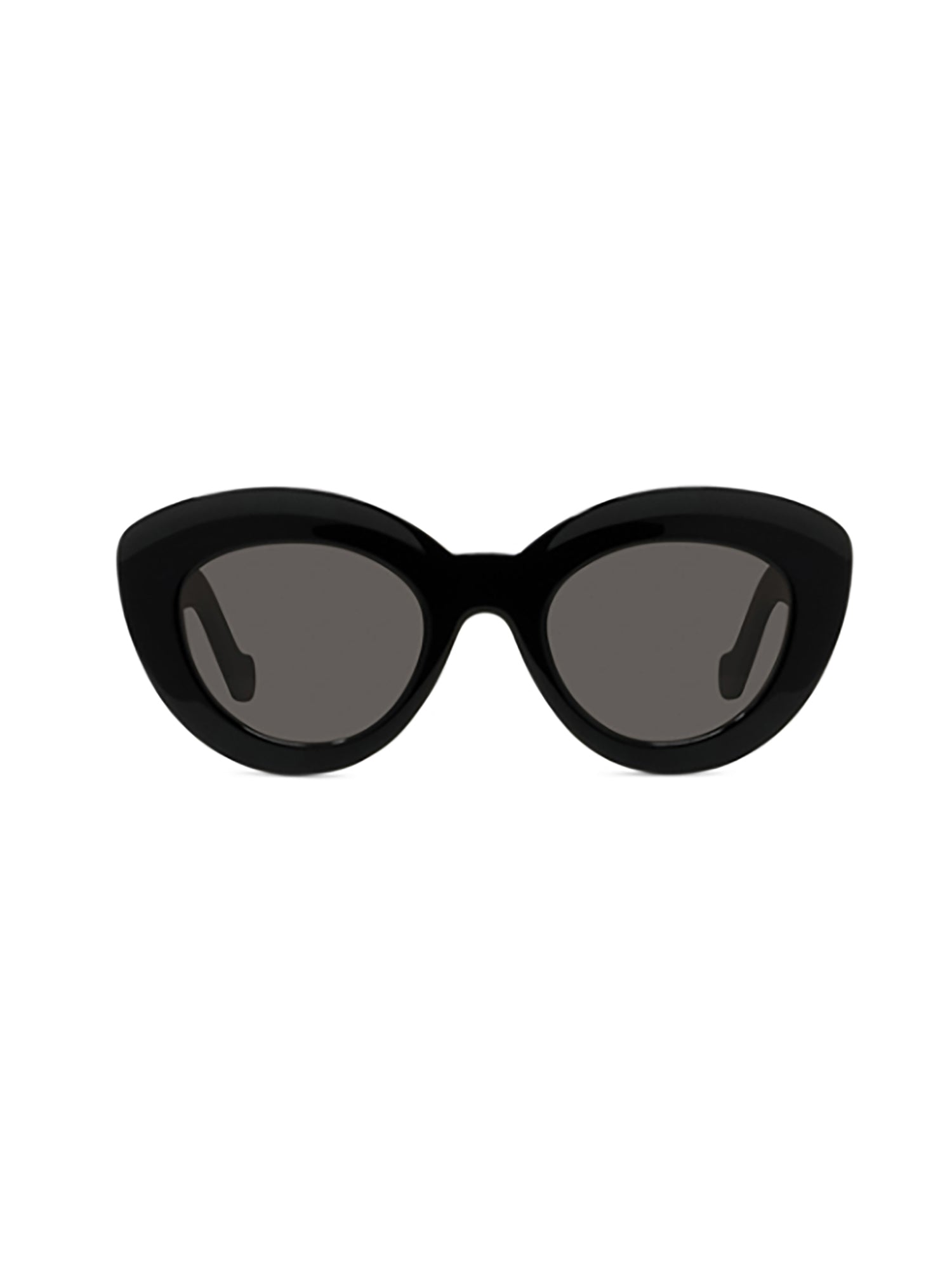 Cat-Eye Black Acetate Sunglasses With Gold Logo Detail