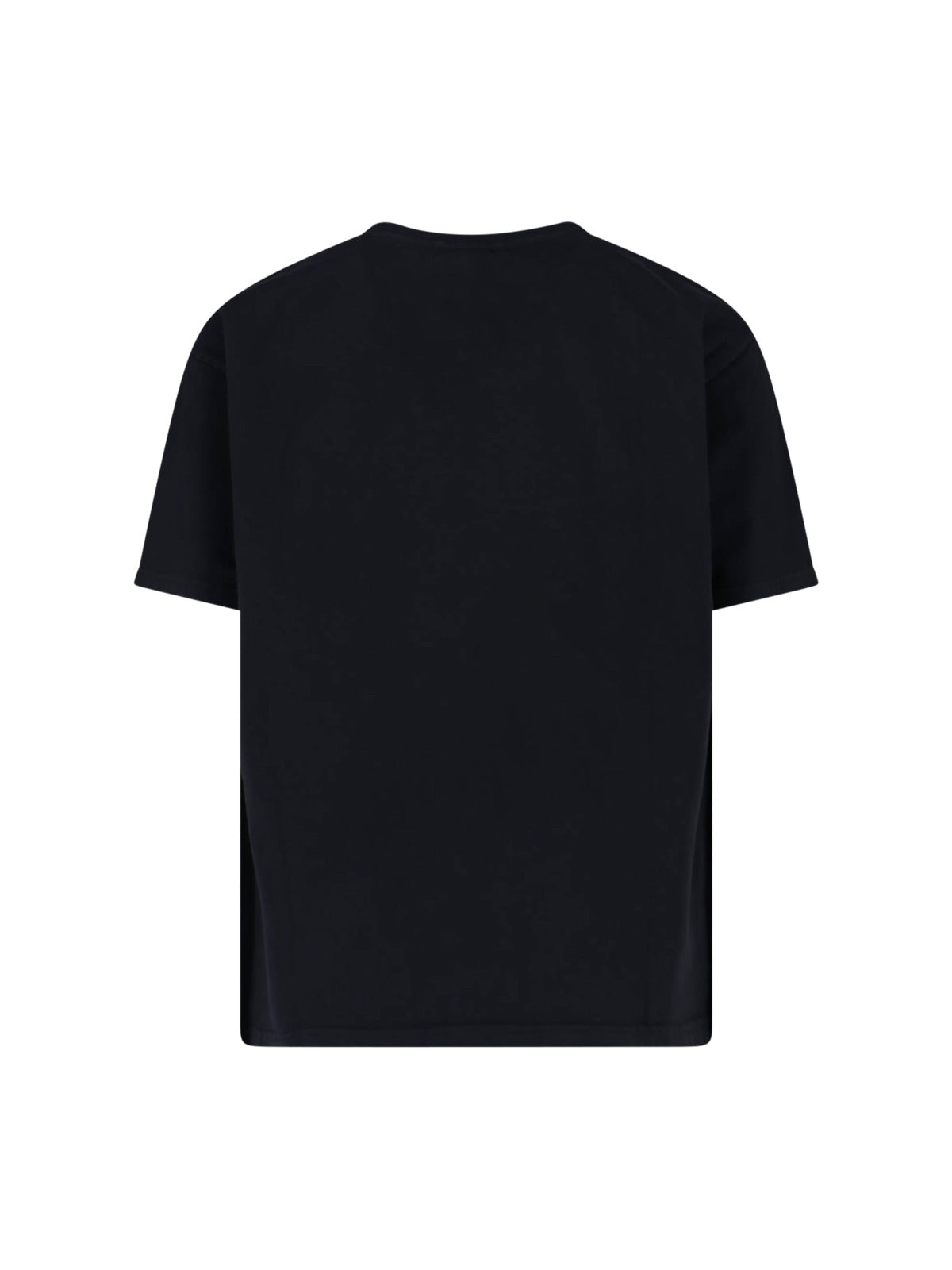 Minimalist Black T-Shirt With Crew Neckline