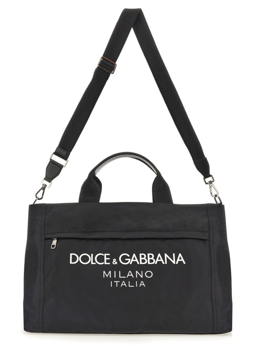 Borsone In Nylon Con Logo