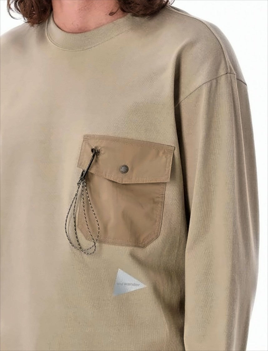 Long-Sleeve Relaxed Fit T-Shirt With Distinctive Chest Pocket