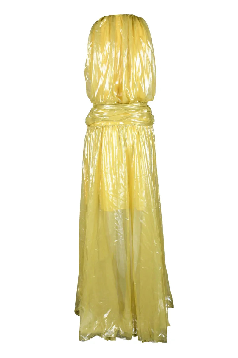 Long Chiffon Dress - Green