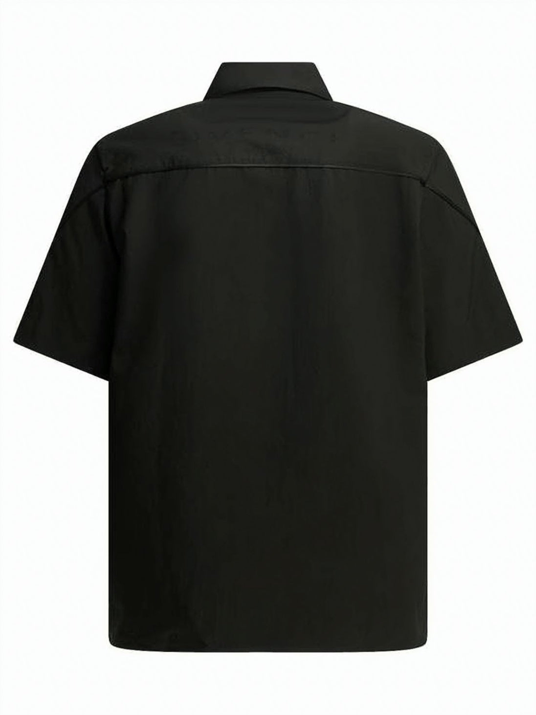 Boxy Short-Sleeve Polyester Shirt with Zipper Closure