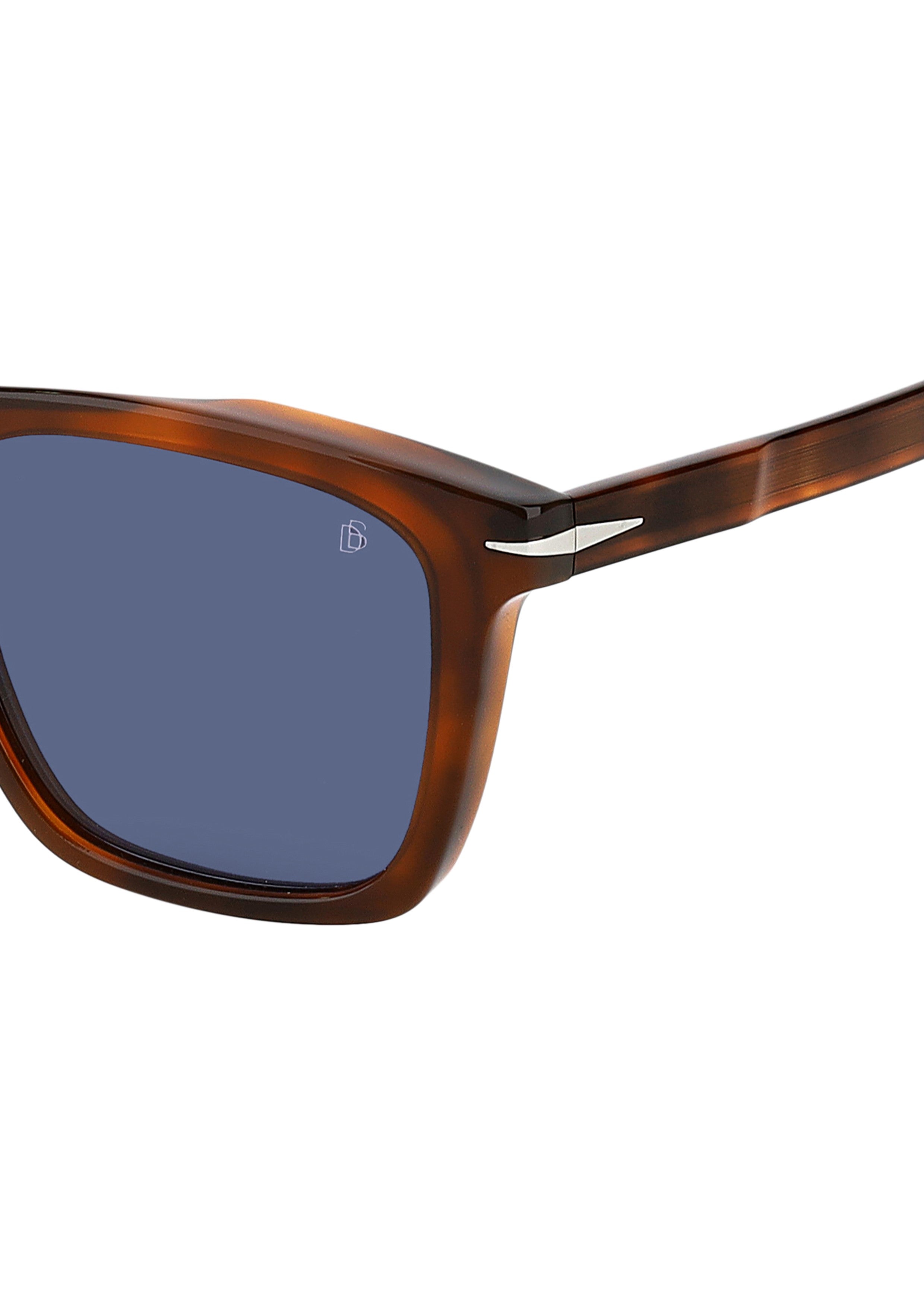 Modern Square Frame Sunglasses with Deep Blue Lenses