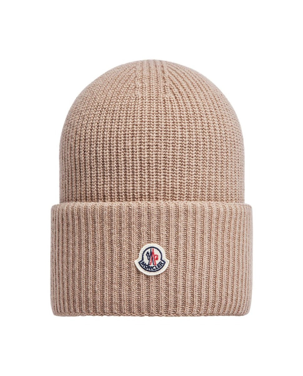 Ribbed Wool Cap With Folded Cuff