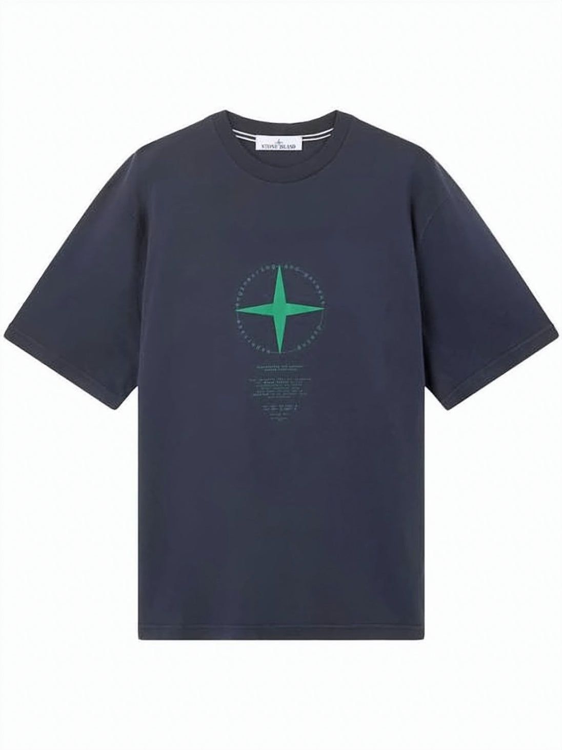 Relaxed Fit Short-Sleeve T-Shirt With Central Compass Emblem