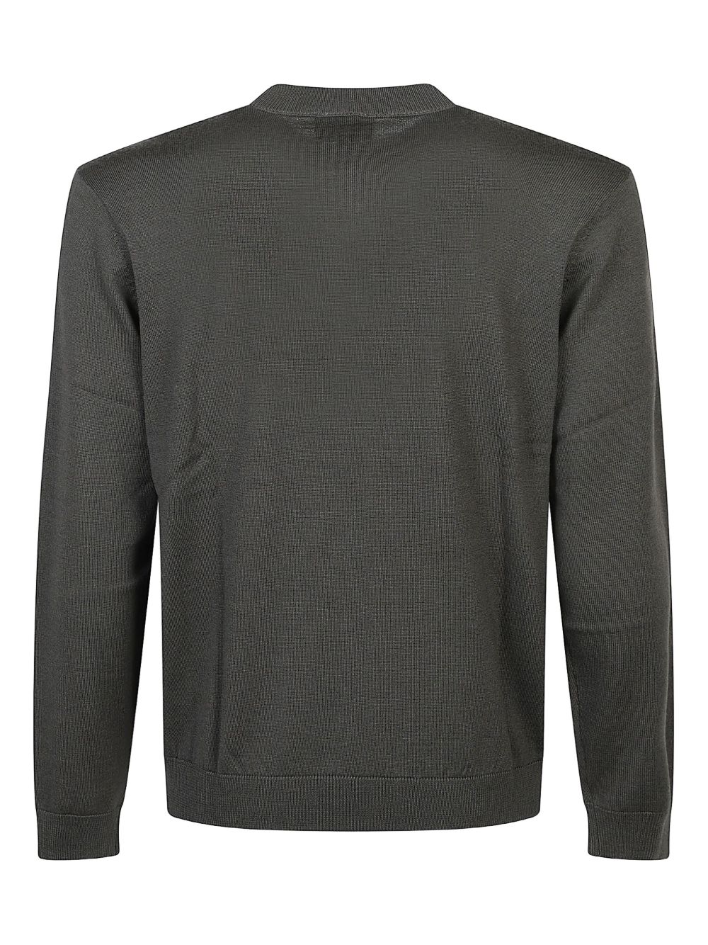 Crew Neck Sweater In Soft Grey Wool