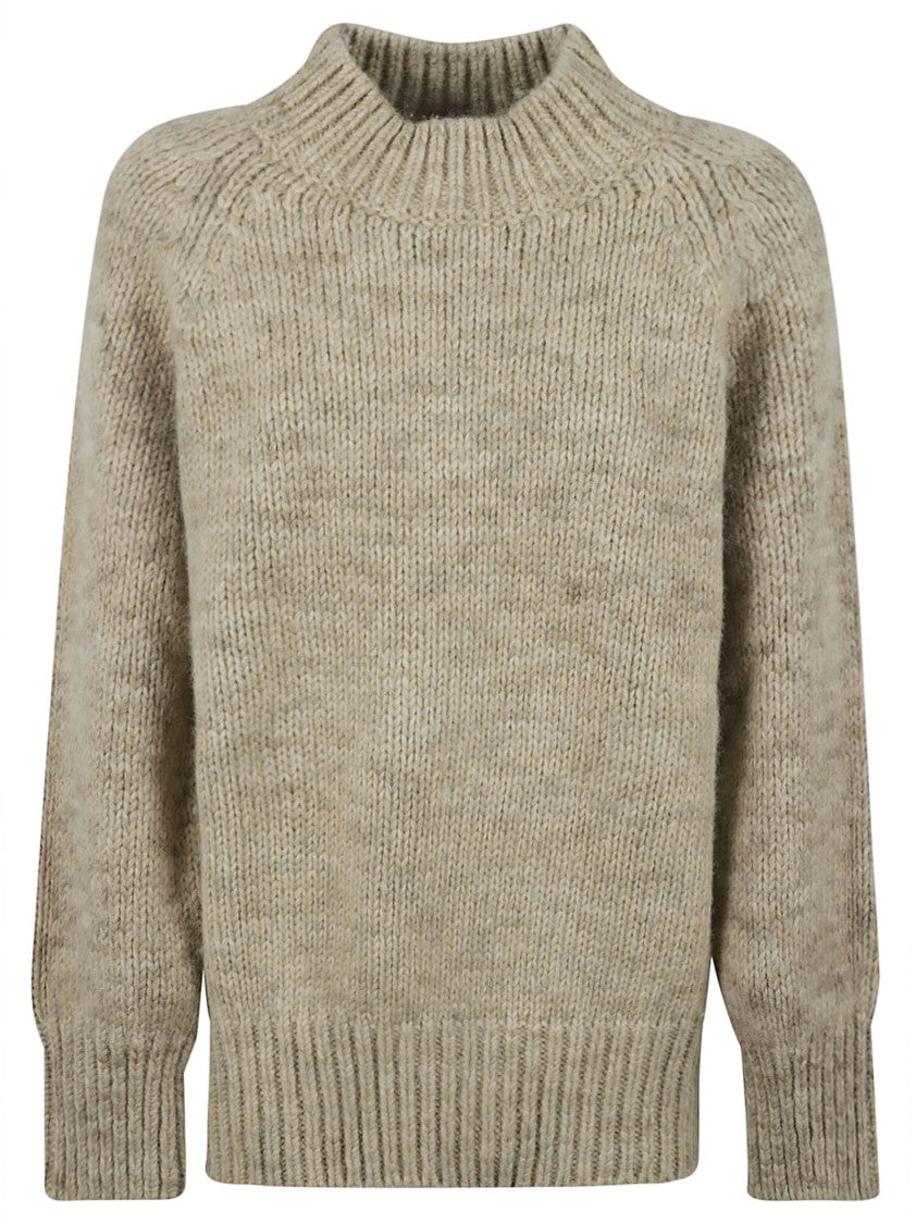 Relaxed Fit Sweater With High Neck