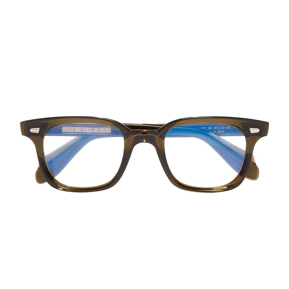 9521 Olive Green Acetate Square Frame Eyewear