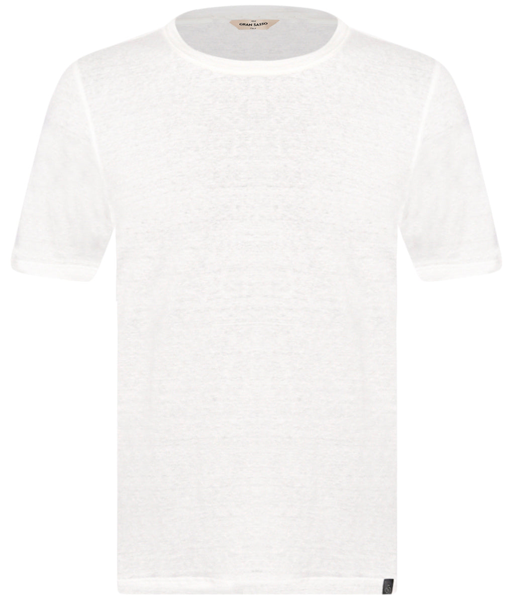 Linen Crewneck Short Sleeve T Shirt