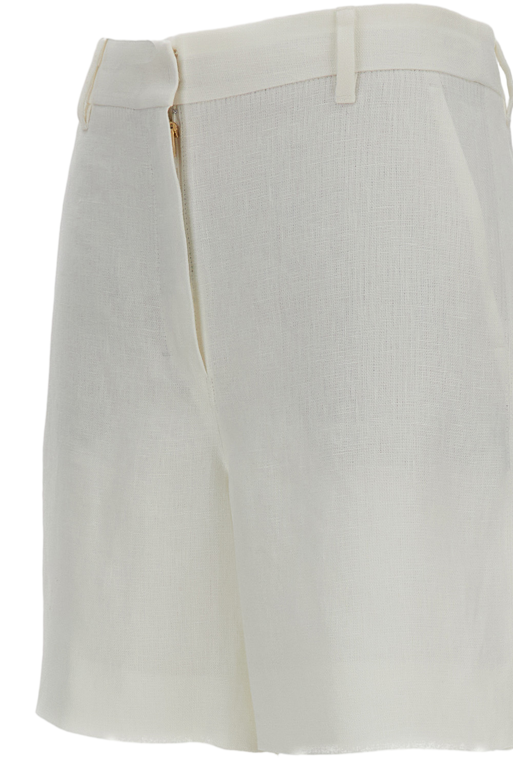 High-Waisted Linen Shorts with Tailored Fit