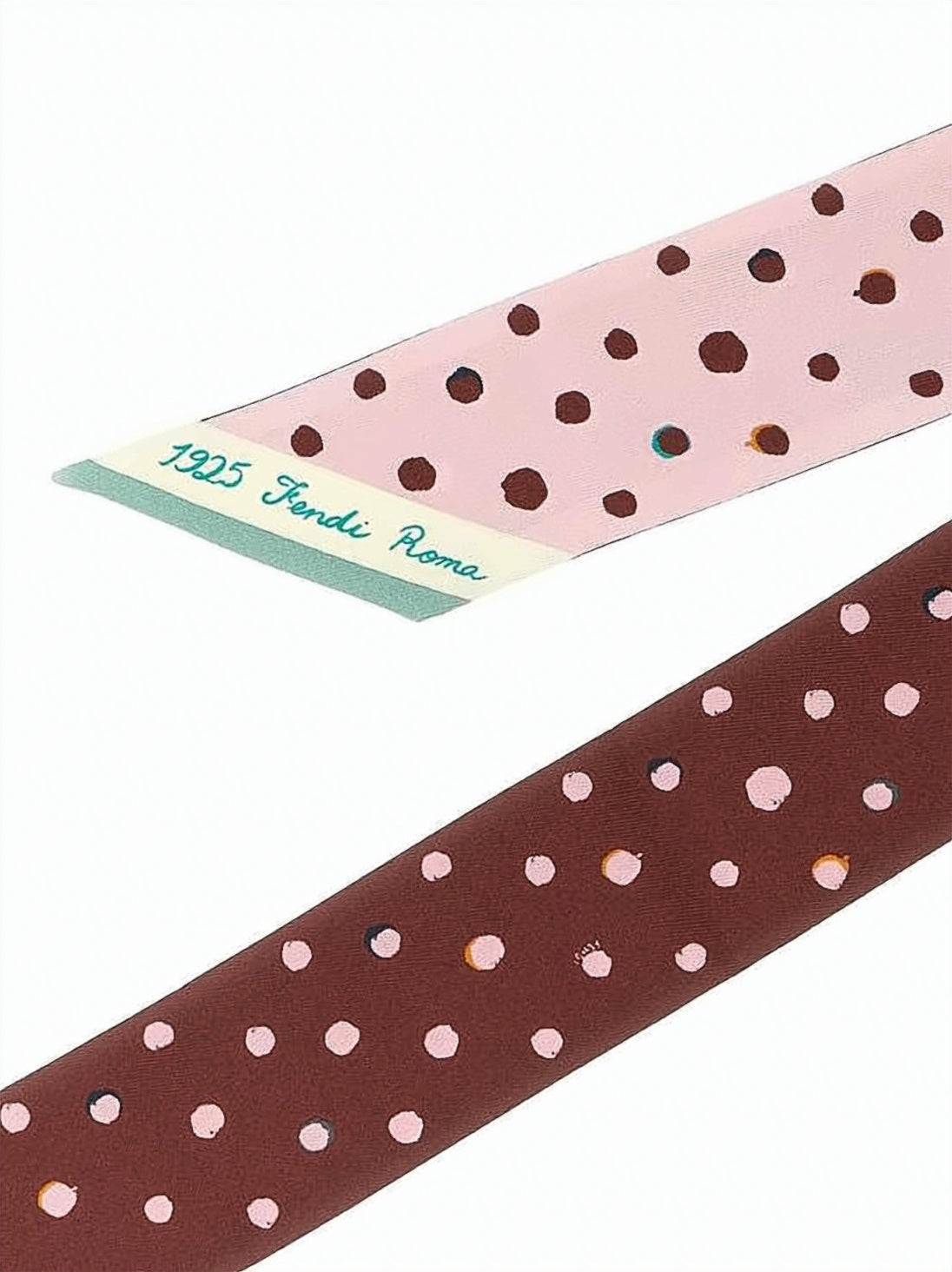 Playful Polka Dot Slim Silk Scarf