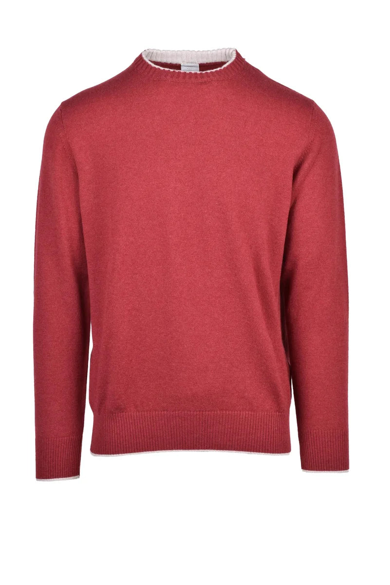 Crew Neck Pullover - Red