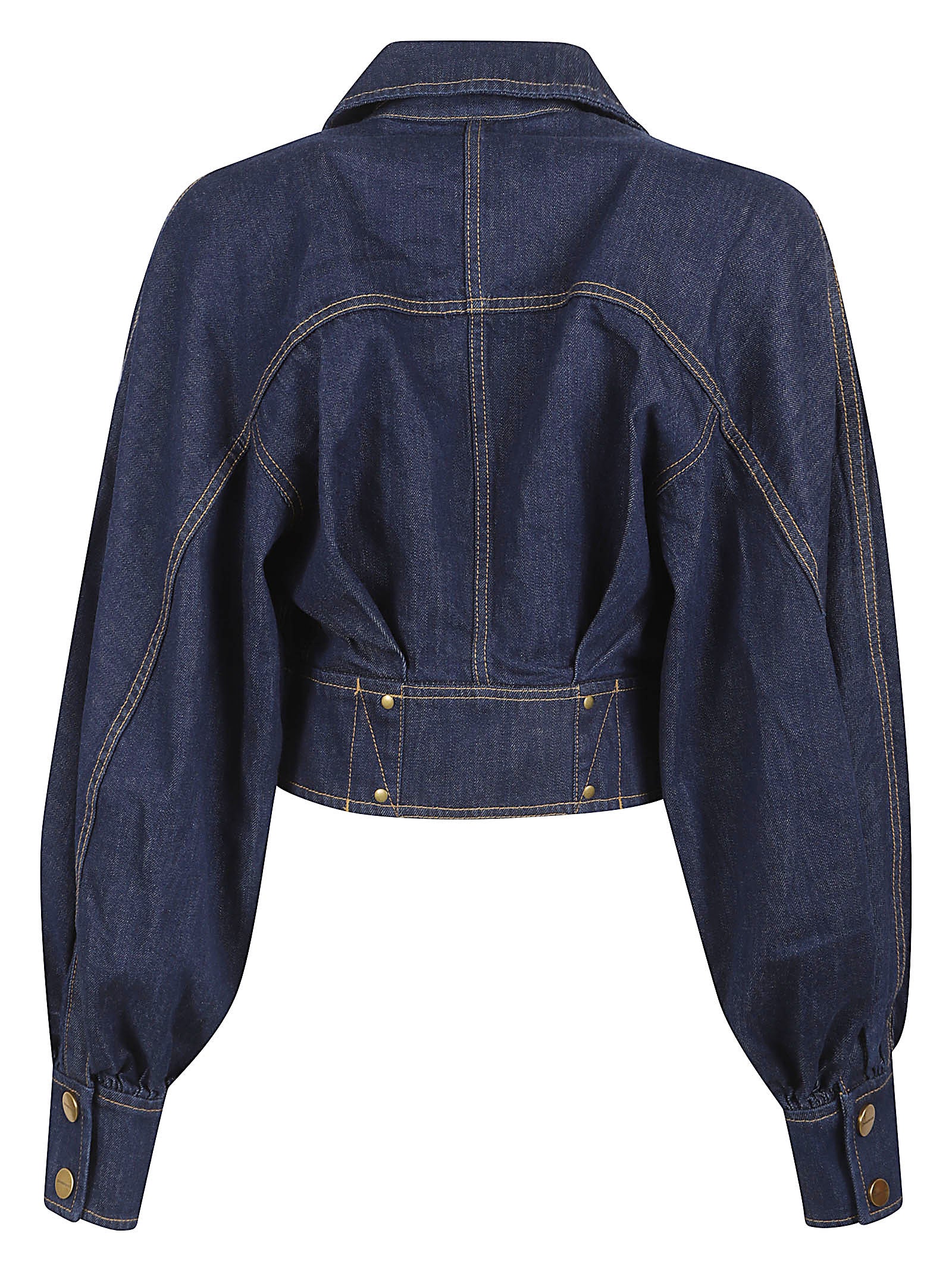 Cropped Denim Jacket with Structured Silhouette