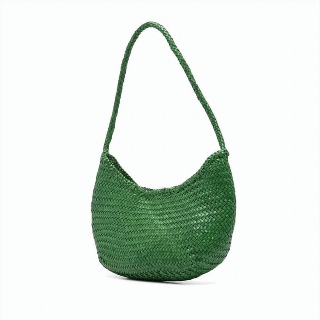 Mini Handbag with Woven Buffalo Leather