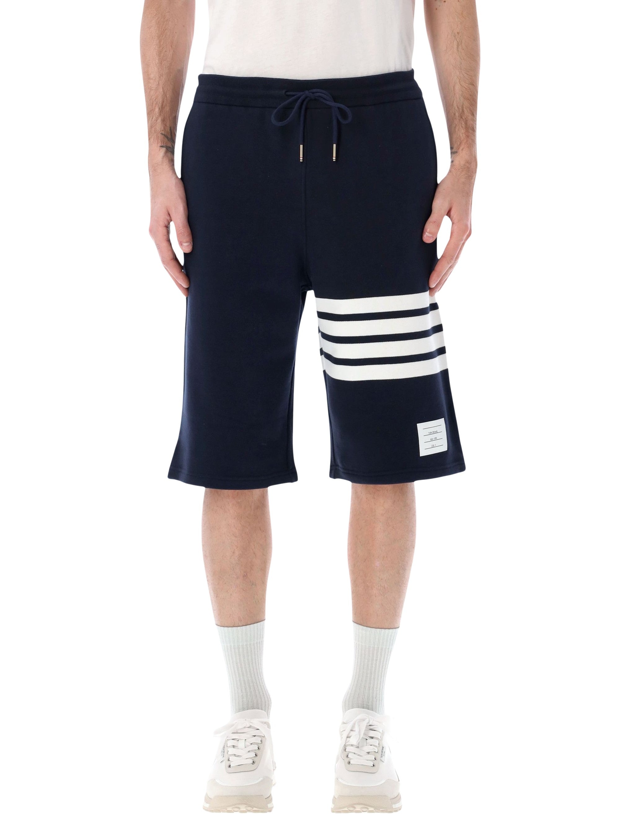 Relaxed Fit Fleece Sweatshorts With Iconic Stripe Detail