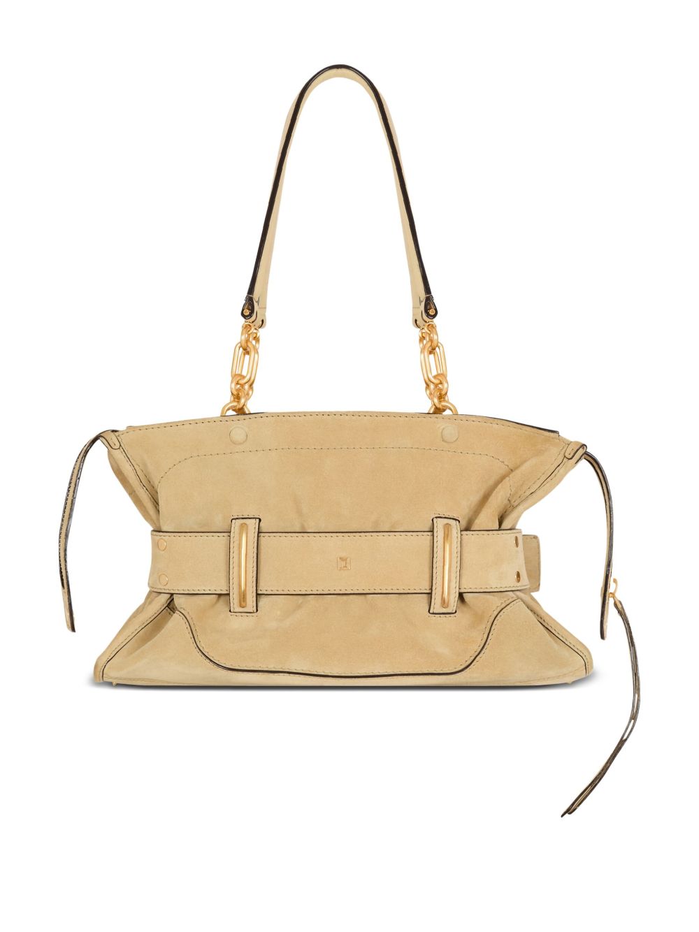 Beige Handbag With Buckle Detail